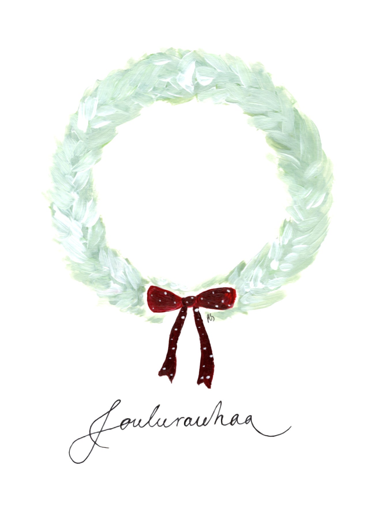 Joulukortti - Joulukranssi