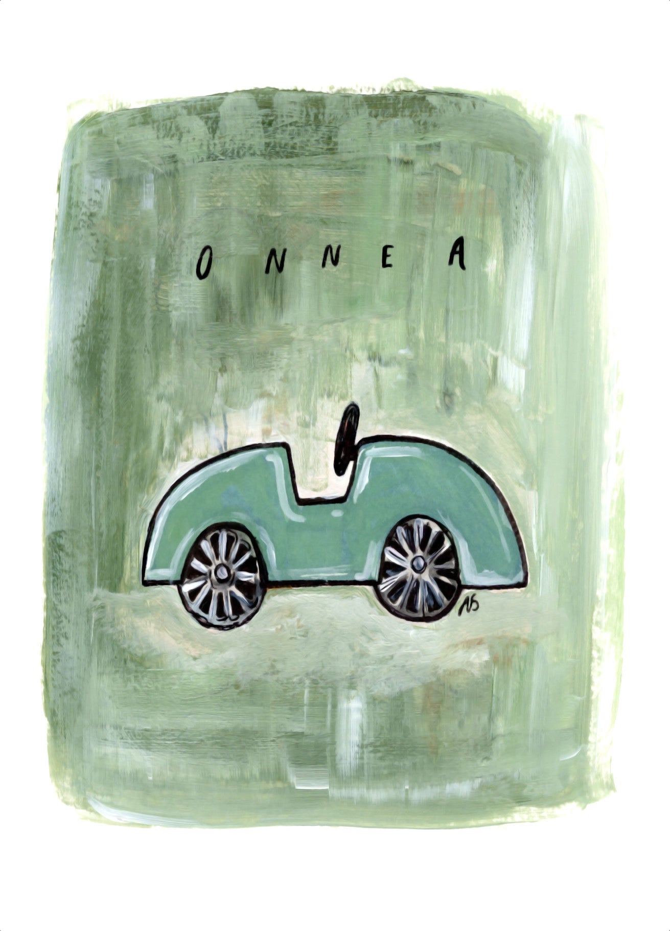 Onnittelukortti - Auto