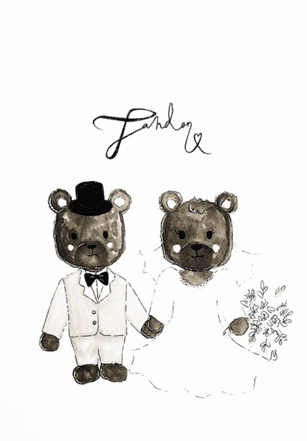 Hääkortti - Nallet