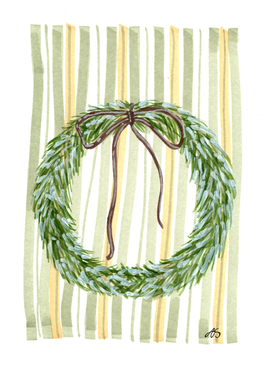 Joulukortti - Kranssi