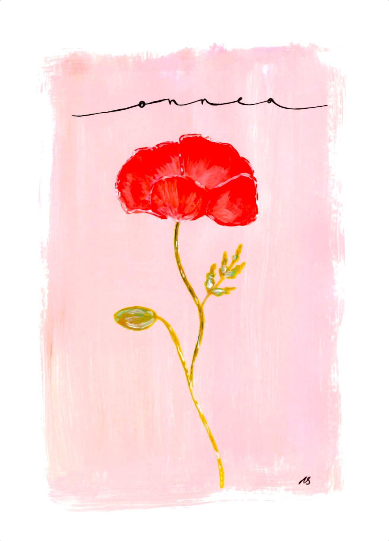 Onnittelukortti - Punainen neilikka