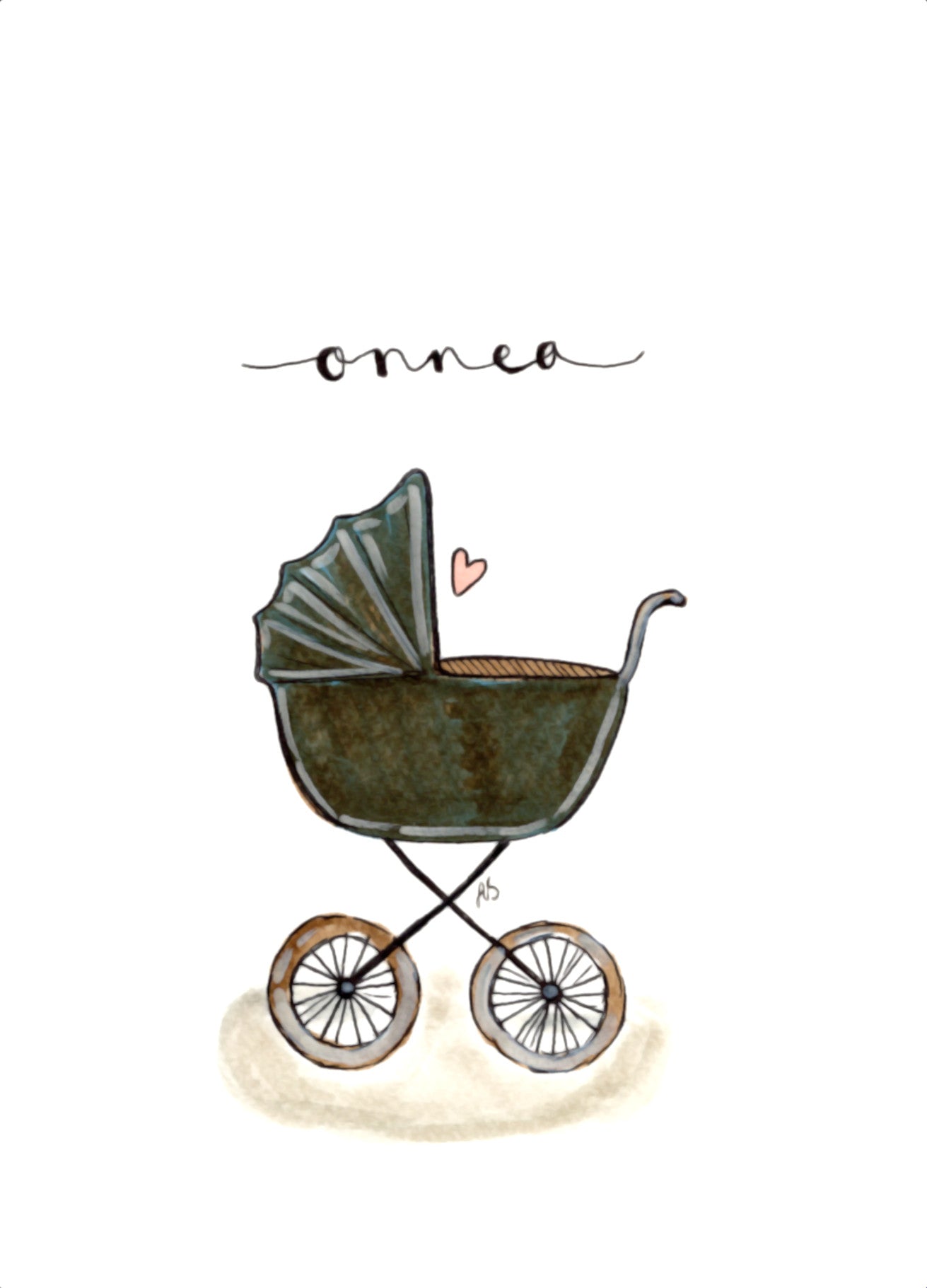 Onnittelukortti - Vaunut