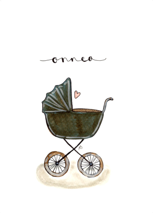 Onnittelukortti - Vaunut