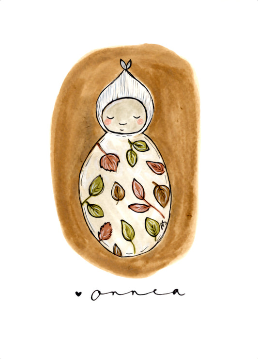 Onnittelukortti - Nukkuva vauva