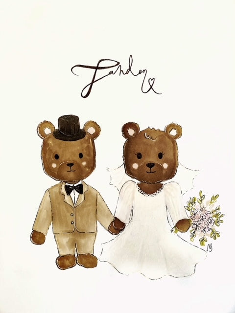 Hääkortti - Nallet