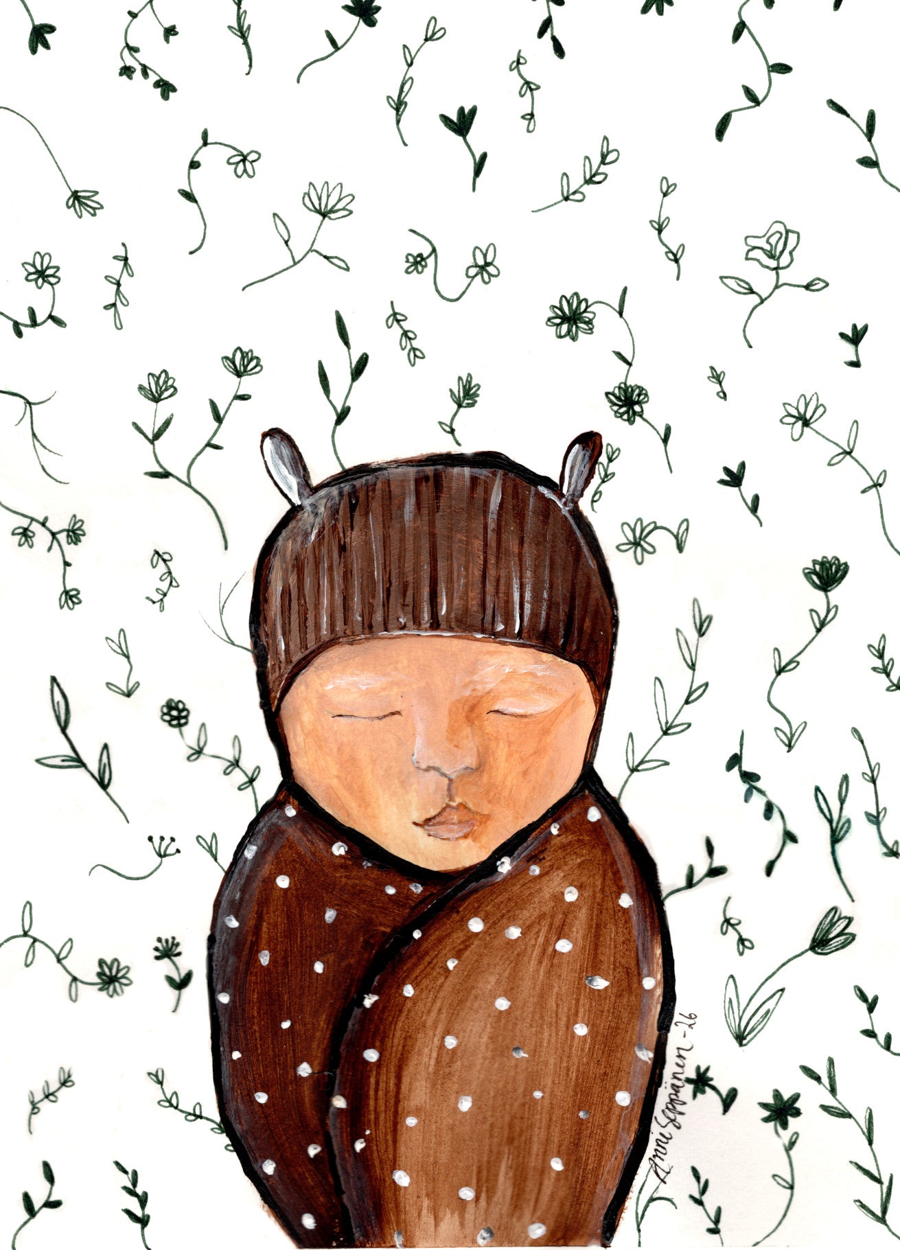 Kortti - Vauva kapalossa